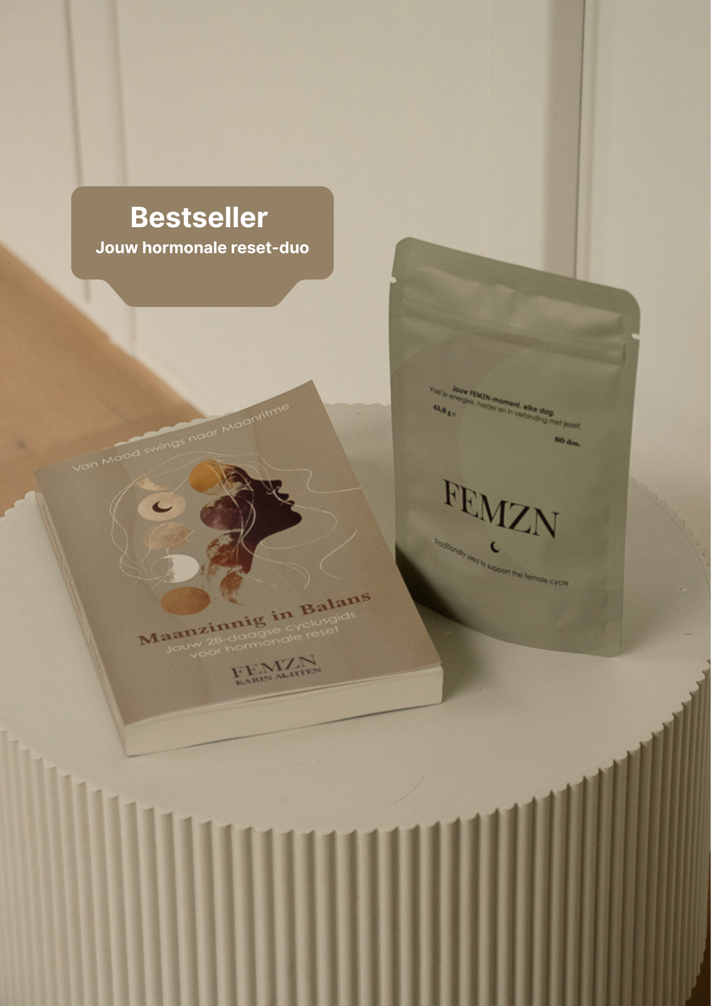 FEMZN Bundel: Maanzinnig in Balans Boek + Hormonal Balance Supplement